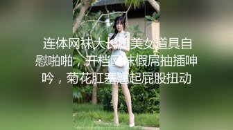  连体网袜大长腿美女道具自慰啪啪，开档网袜假屌抽插呻吟，菊花肛塞翘起屁股扭动